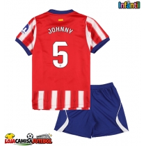 Camisa de Futebol Atletico Madrid Johnny Cardoso #5 Equipamento Principal Infantil 2026-27 Manga Curta (+ Calças curtas)